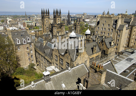 Old Town und New College of Edinburgh-Schottland-Großbritannien Stockfoto
