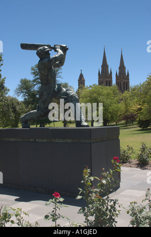 Sir Donald Bradman Statue Adelaide Stockfoto