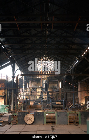 Innenraum der alten Fabrik, schmiedeeiserne arbeiten, Blist Hügel viktorianischen Museum, Shropshire, England uk Stockfoto