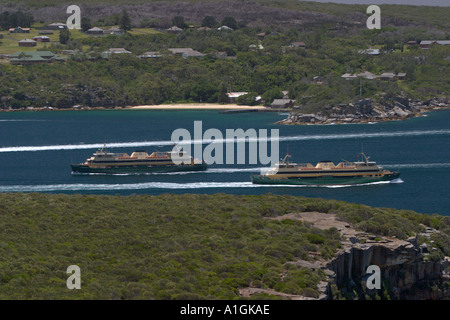 Männlich, kreisförmige Taste Fähren in Sydney Stockfoto