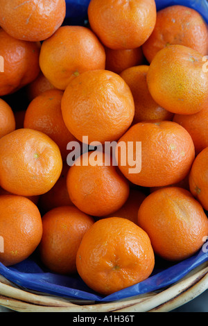 Frische mediterrane Mandarinen Satsuma Stockfoto