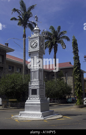 Replikat Uhrturm Big Ben Unabhängigkeit Avenue Victoria Mahe Seychellen Indischer Ozean Stockfoto