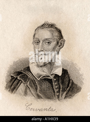 Miguel de Cervantes Saavedra, 1547 - 1616. Die spanische Schriftstellerin. Stockfoto