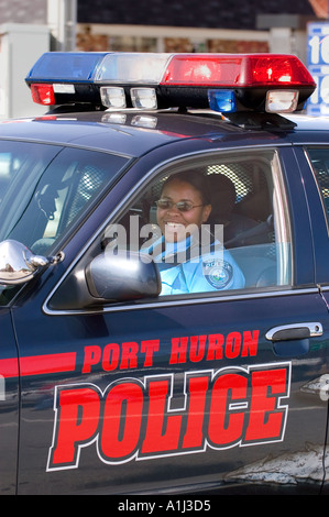 Porträt des schwarzen weiblichen Polizist Stockfoto