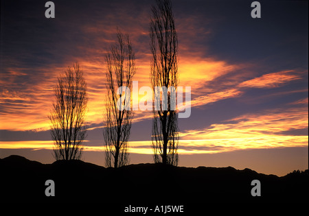 Sonnenuntergang in Cuyo, Provinz La Rioja, Argentinien Stockfoto