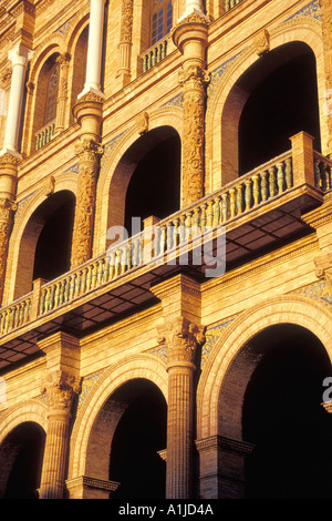 Spanien Andalusien Sevilla Plaza de Espana Stockfoto