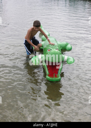 Spielzeug-Alligator Stockfoto