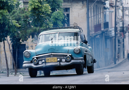 Havanna Kuba eine klassische 1950 s taxi Centro Habana Stockfoto