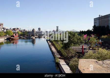 Lachine Canal im alten Hafen von Montreal Stockfoto