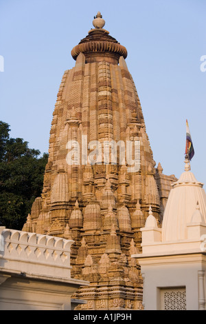 Östlichen Tempel Etablissement Kandariya Mahadev Tempel in Khajuraho in Madhya Pradesh Region von zentralem Indien Stockfoto