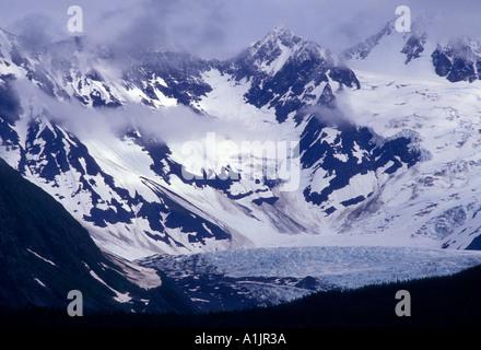 Billings Gletscher, Glacier, Gletscher, Berge, Prince William Sound, Alaska, USA, Nordamerika Stockfoto