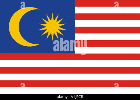 Malaysia Nationalflagge Stockfoto