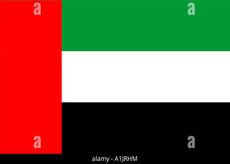 Flagge der Vereinigten Arabischen Emirate Stockfoto