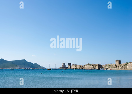 Das Schloss in Methoni, Messinia, Peloponnes, Griechenland Stockfoto