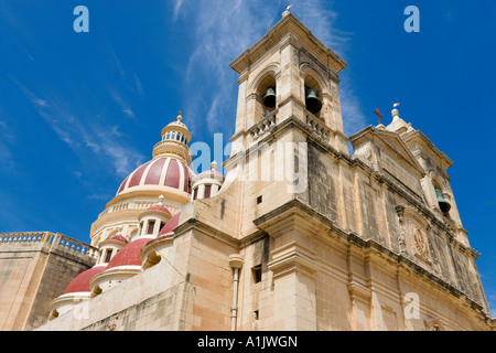 Kirche in der Hauptplatz, San Lawrenz, Gozo, Malta Stockfoto