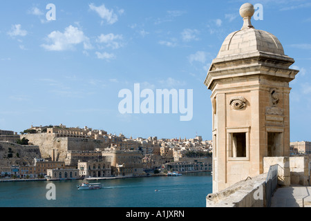 Blick auf Valletta und den Grand Harbour von Senglea, Valletta, Malta