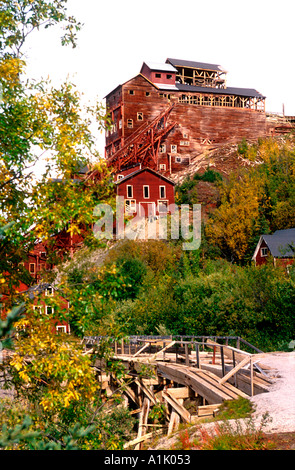 Verlassene Kennecott Copper Mine in der Nähe von McCarthy in den Wrangell-St.-Elias-Nationalpark und bewahren südöstlichen Alaska USA Stockfoto