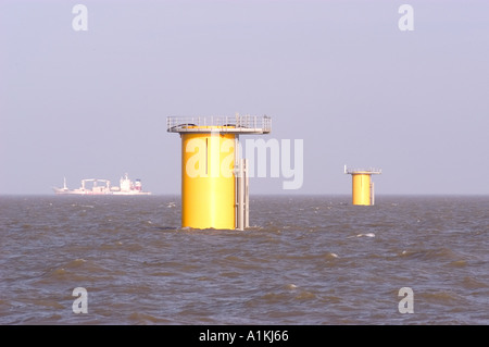 Übergangsstück in Kentish Flats Windpark whitstable Stockfoto