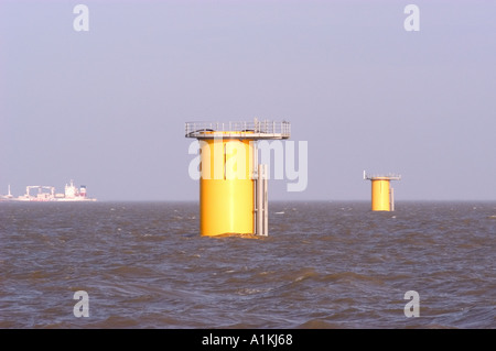 Übergangsstück in Kentish Flats Windpark whitstable Stockfoto