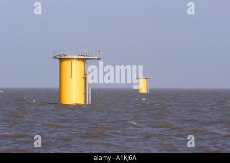 Übergangsstück in Kentish Flats Windpark whitstable Stockfoto