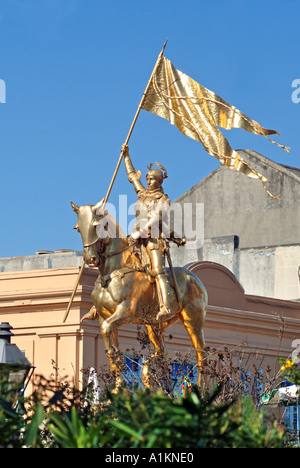 Statue von Jeanne d ' Arc im French Quarter von New Orleans Louisiana Stockfoto