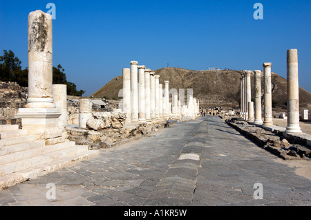 Israel Bet Shean Palladius Straße aus der byzantinischen Zeit Stockfoto