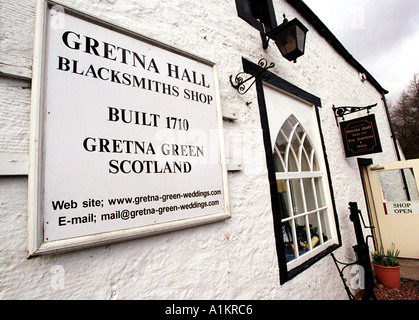 Gretna Hall Schmiede Shop in Gretna Green Schottland Stockfoto