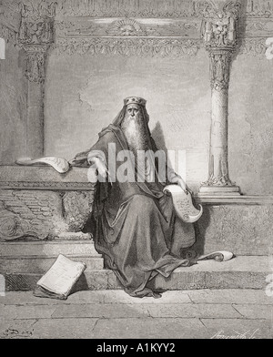 Gravur von Dore Bibel illustriert Sprüche Ich 1. Salomo von Gustave Dore, 1832 - 1883. Französische Künstler und Illustrator Stockfoto