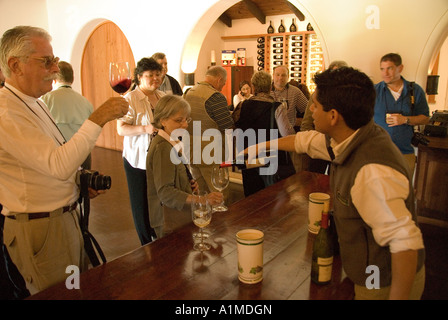 Chile Wein Land Verkostungsraum in Undurraga Weingut Vina Undurraga in der Nähe von Santiago Stockfoto