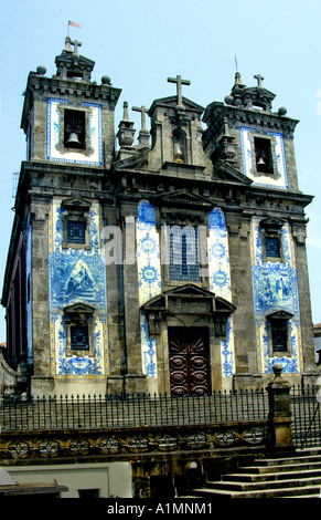 Kirche-Porto-Azuleos Fliesen Fliesen Portugal Stockfoto