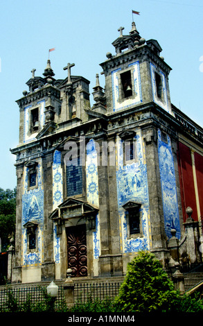 Kirche-Porto-Azuleos Fliesen Fliesen Portugal Stockfoto