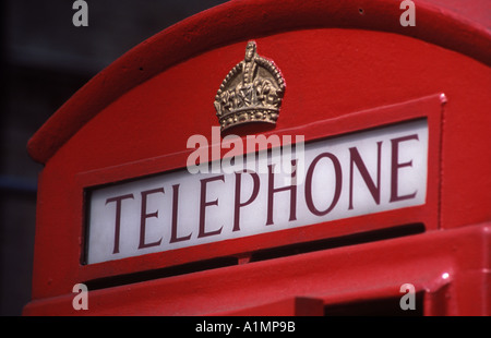 Alten roten Londoner Telefonzelle Stockfoto