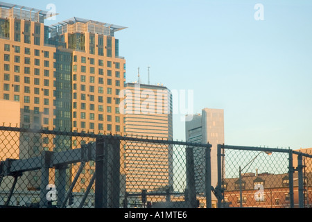 Ein Teil der Skyline von Boston von Herold Straße gesehen Stockfoto