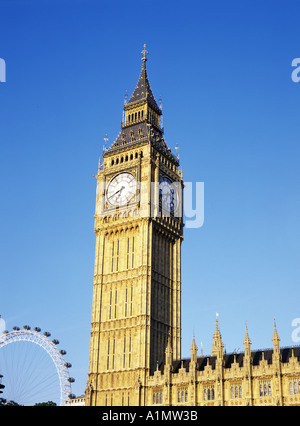 Der Big Ben Uhrturm am Westminster Houses of Parliament in London England Stockfoto