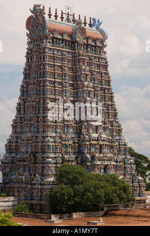 Der Minakshi Sundareshvera hinduistische Tempelanlage in Madurai in der Region Tamil Nadu, Südindien Stockfoto