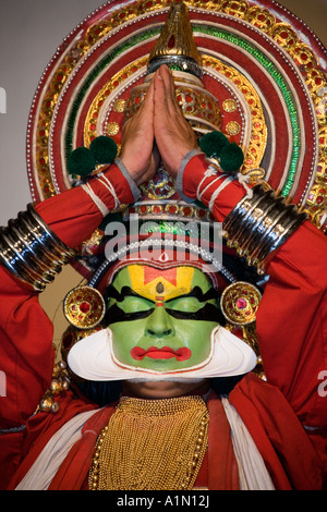 Kathakali Tänzer in Cochin in der Region Kerala in Südindien Stockfoto