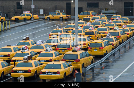 Backed, außen La Guardia in New York Taxis Stockfoto