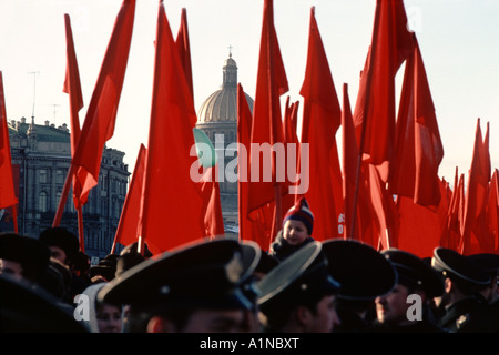 Parade feiert der Oktoberrevolution, St Petersburg, Russland Stockfoto