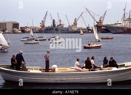 Schiffe Boote im Hafen von Barcelona. Stockfoto