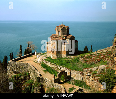 MK - Mazedonien: Kaneo-Kirche in Ohrid-See Stockfoto