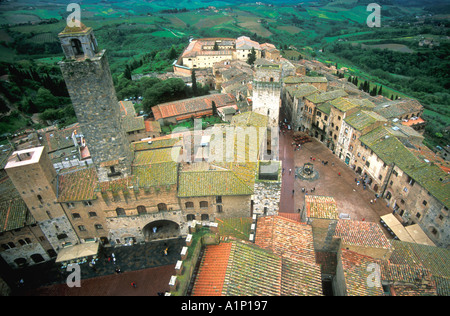 Mittelalterliche Stadt San Gimignano und Türme Toskana Italien Europa EU Stockfoto