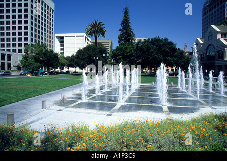 Plaza de Cesar Chavez San Jose Silicon Valley Kalifornien USA Stockfoto