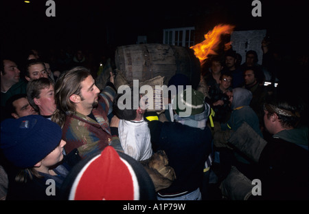 Teer-Fass Rollen schon St Mary Devon UK Europe Stockfoto