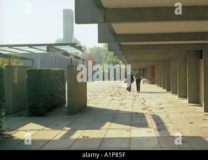 Blick auf große Quad St. Catherines College in Oxford Stockfoto