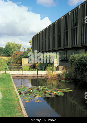 Westwand der großen Quad St. Catherines College in Oxford Stockfoto