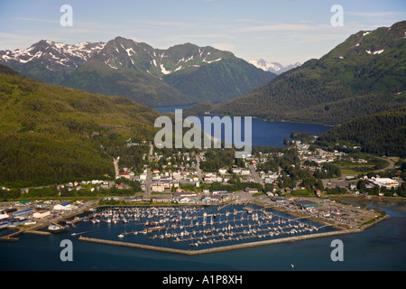 Aerial Cordova Orca Inlet und Eyak Lake-Prinz-William-Sund Chugach National Forest Alaska Stockfoto