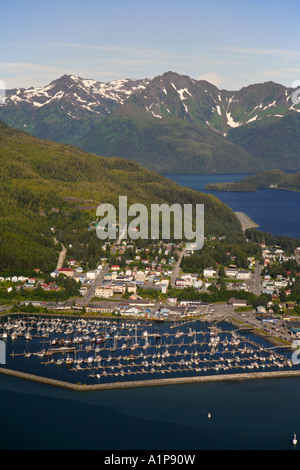 Aerial Cordova Orca Inlet und Eyak Lake-Prinz-William-Sund Chugach National Forest Alaska Stockfoto