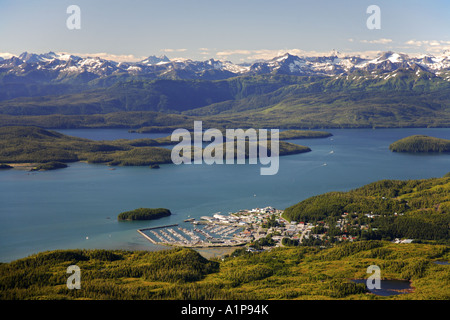 Aerial Cordova Orca Inlet Prinz-William-Sund Chugach National Forest Alaska Stockfoto