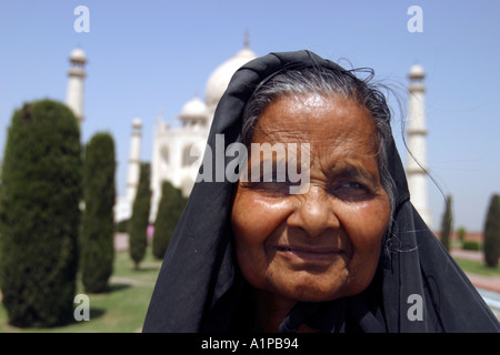 Das Taj Mahal in Agra in Indien Stockfoto