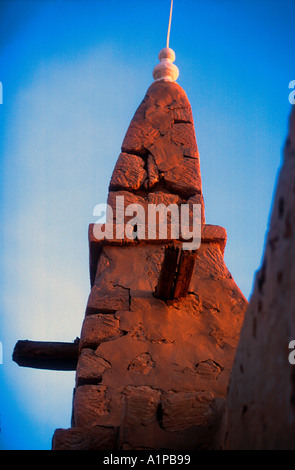 Schlamm Backsteinturm auf Moschee Timbuktu Mali Stockfoto